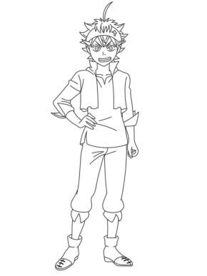 Black Clover Asta Coloring Page Best Black Clover Coloring Page