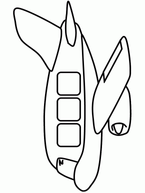 Transportation Page 4: Airplane3 Transportation Coloring Pages