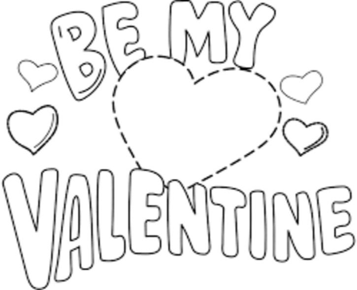 Be My Valentine Printable Coloring Book