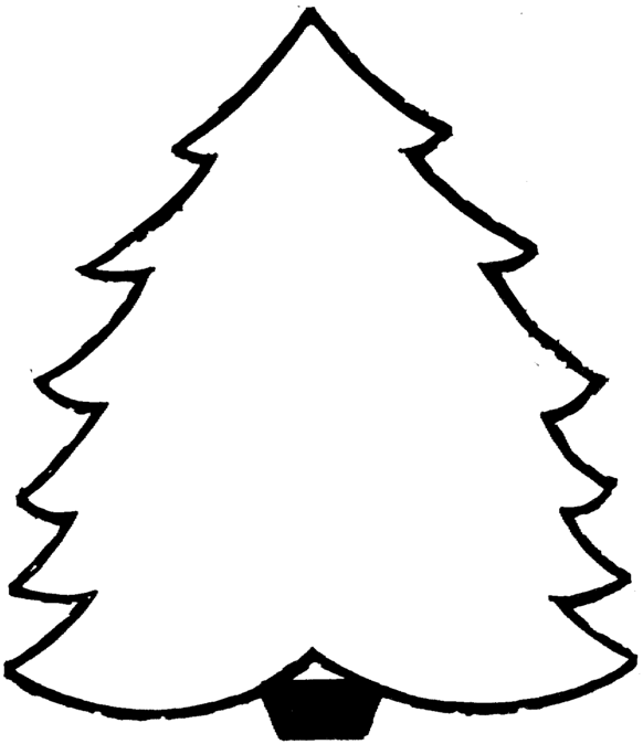 Blank Christmas Tree Coloring Book