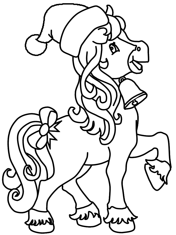 Horse Christmas Coloring Pages Coloring Book