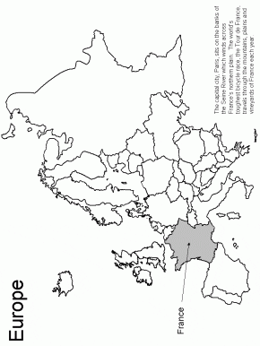 France : Paintbrush2 France Coloring Pages, Map1 France Coloring Pages