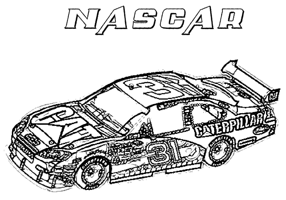 Printable nascar-race-car-coloring-page - Coloringpagebook.com