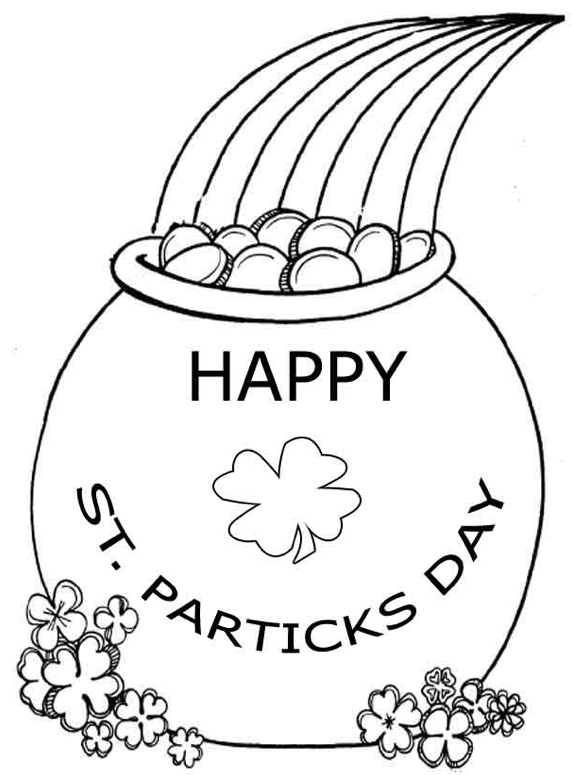 Pot Of Gold Coloring Page Coloring Book