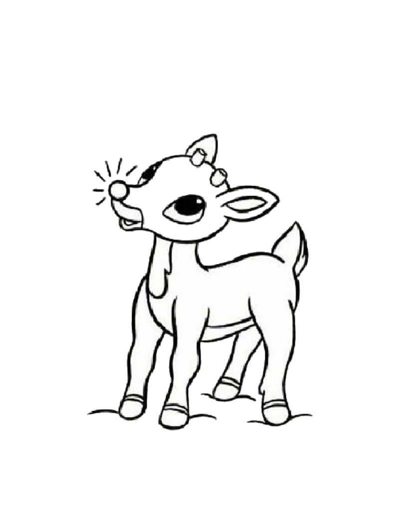 Printable Rudolph coloring page Coloringpagebook