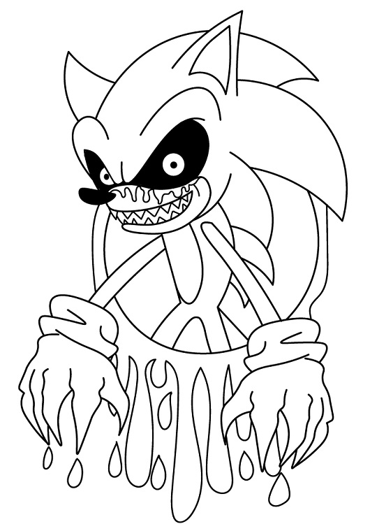 Sonic Exe Coloring Page Coloring Book 6000 Coloring Pages