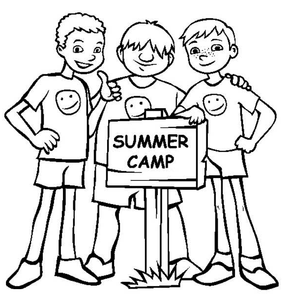 Summer Camp Coloring Page Coloring Book