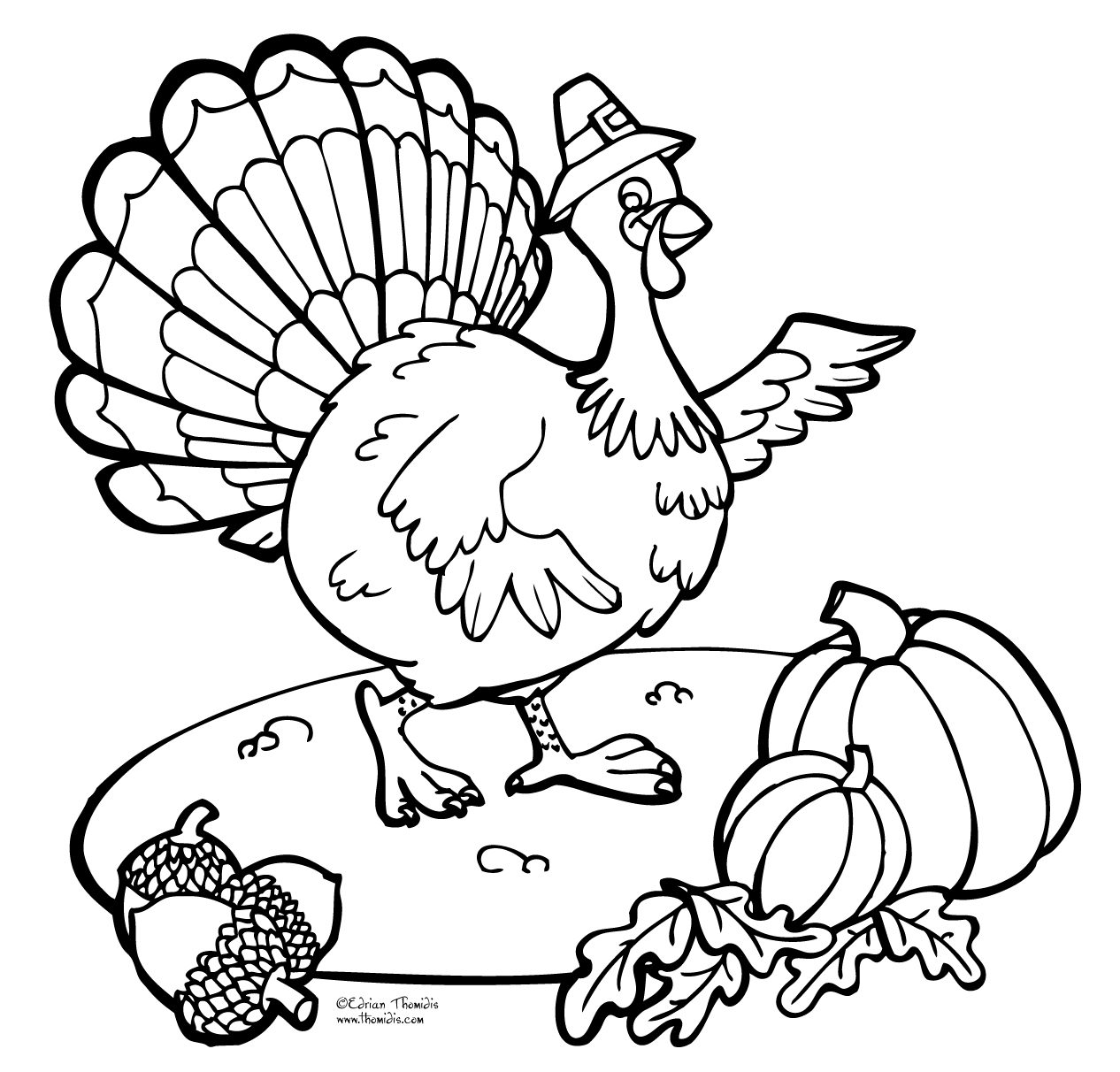 Printable thanksgiving-turkey-coloring-page - Coloringpagebook.com
