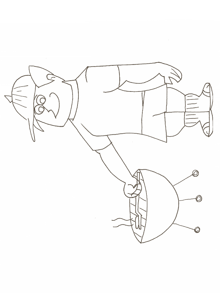 Dad bbq coloring page