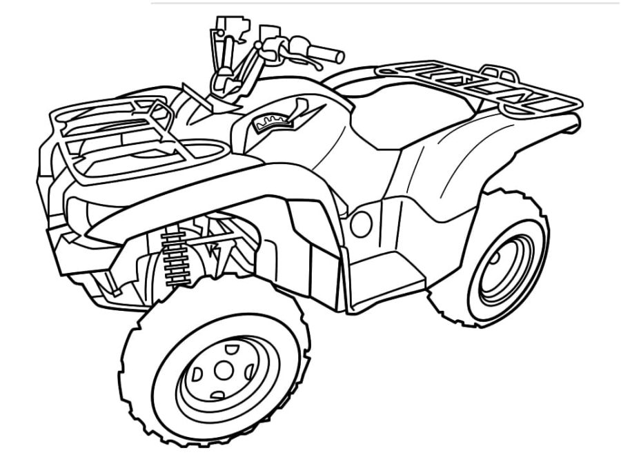 4 wheeler coloring page