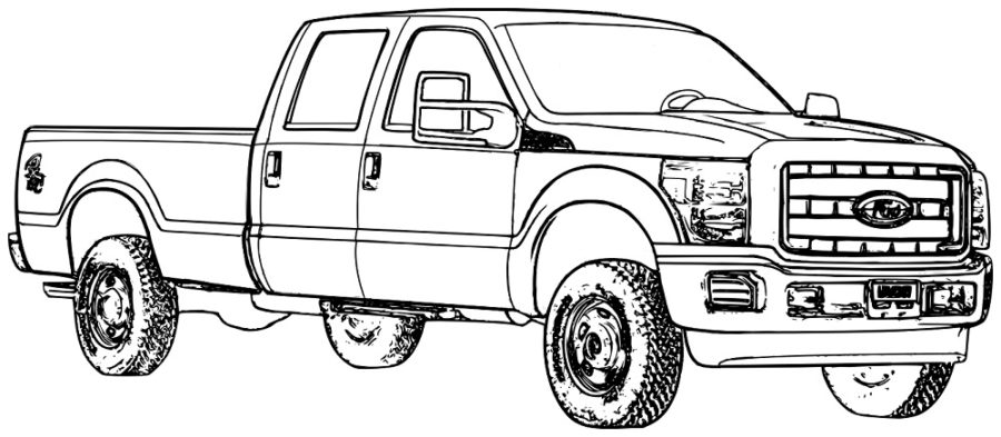 6.0 Powerstroke Coloring Page