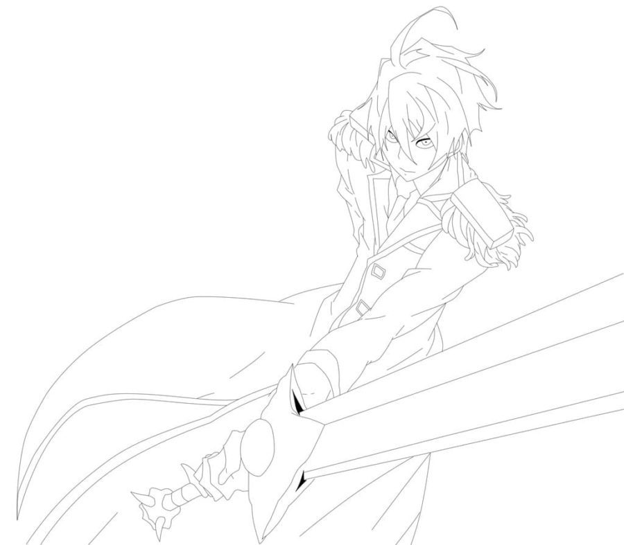 Akame ga Kill Run Coloring Page