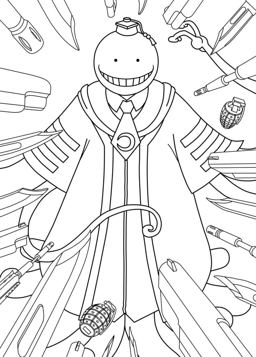 Assassination Classroom Korosensei Coloring Pages