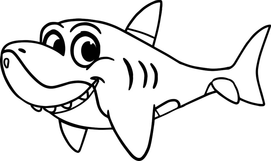 Baby Shark Coloring Pages For Kids