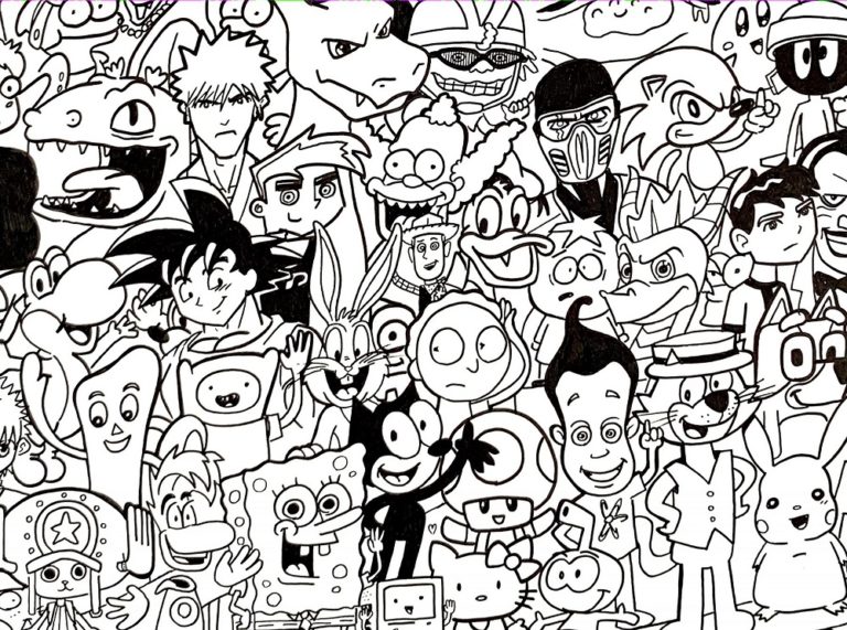 10 Nostalgic Adult 90s Coloring Pages to Revisit Memories