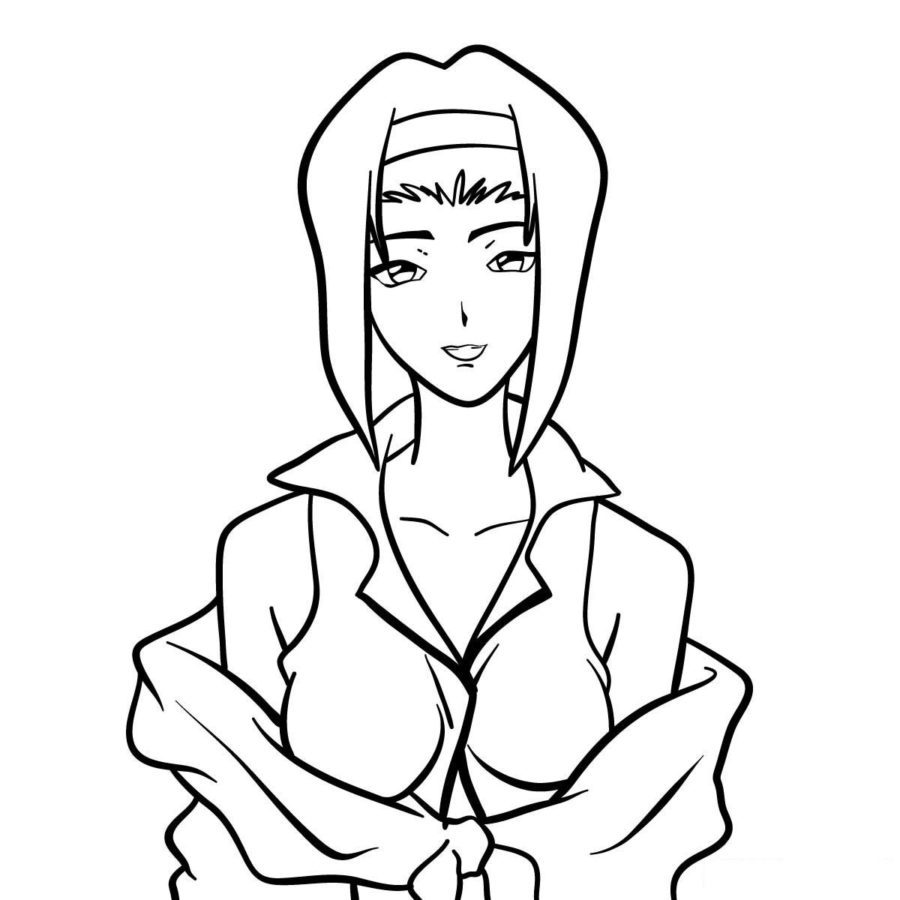 Cowboy Bebop Faye Valentine Coloring Pages