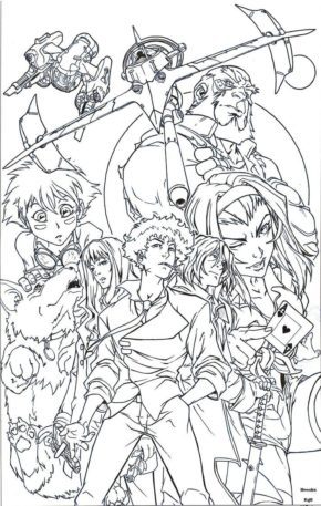 Cowboy Bebop Poster Coloring Pages