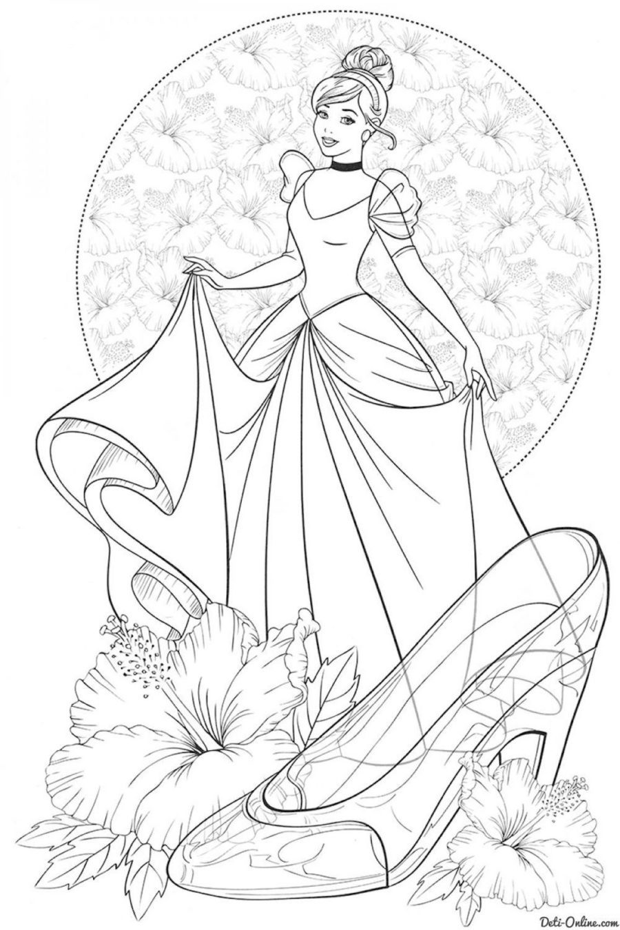 Cinderella Coloring Page Printable