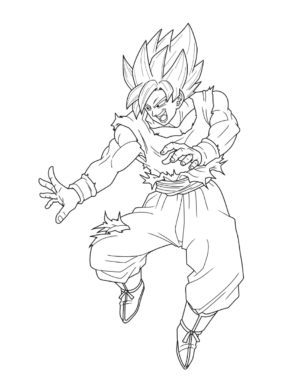 Dragon Ball Goku Coloring Page