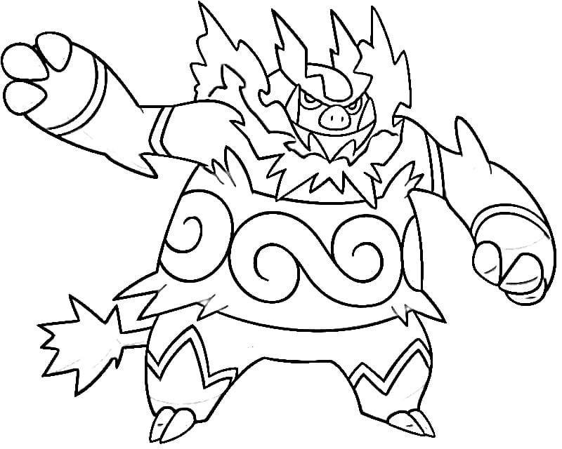 Emboar Coloring Page & coloring book. 6000+ coloring pages.