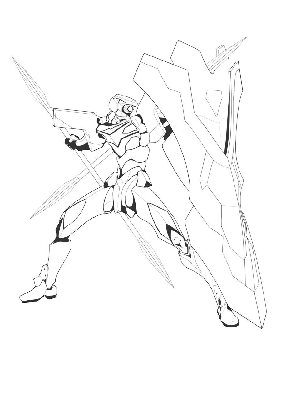 Free Evangelion Coloring Pages