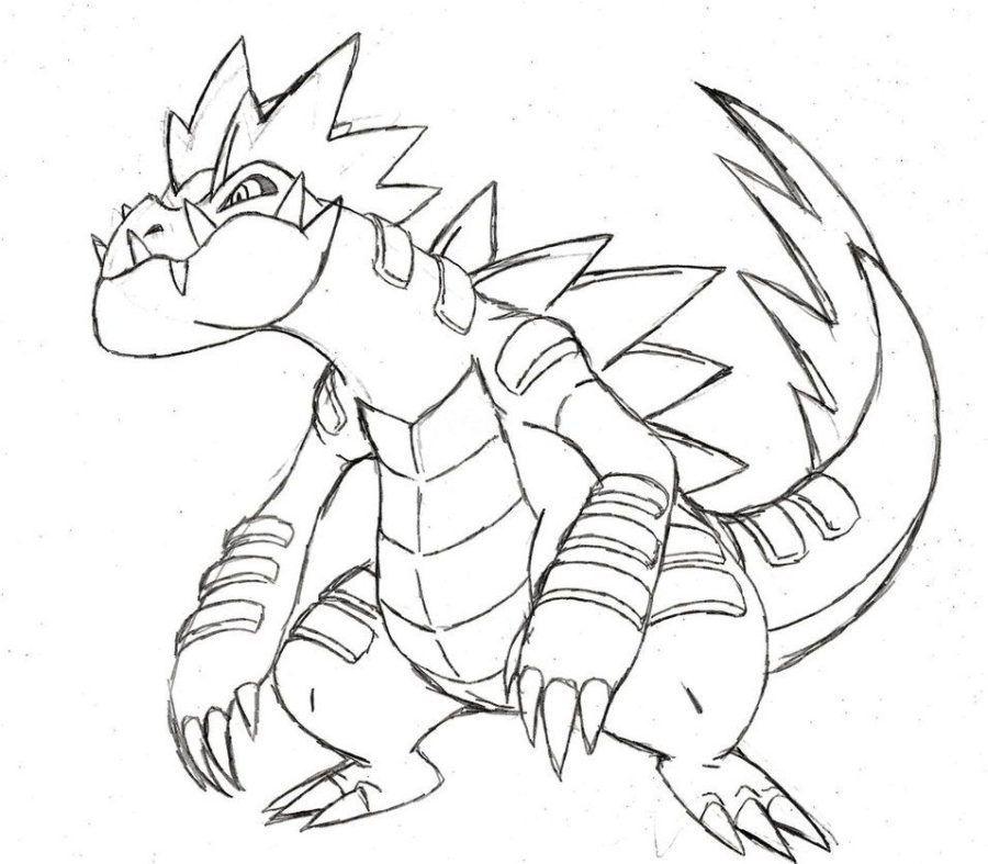 Feraligatr Coloring Page