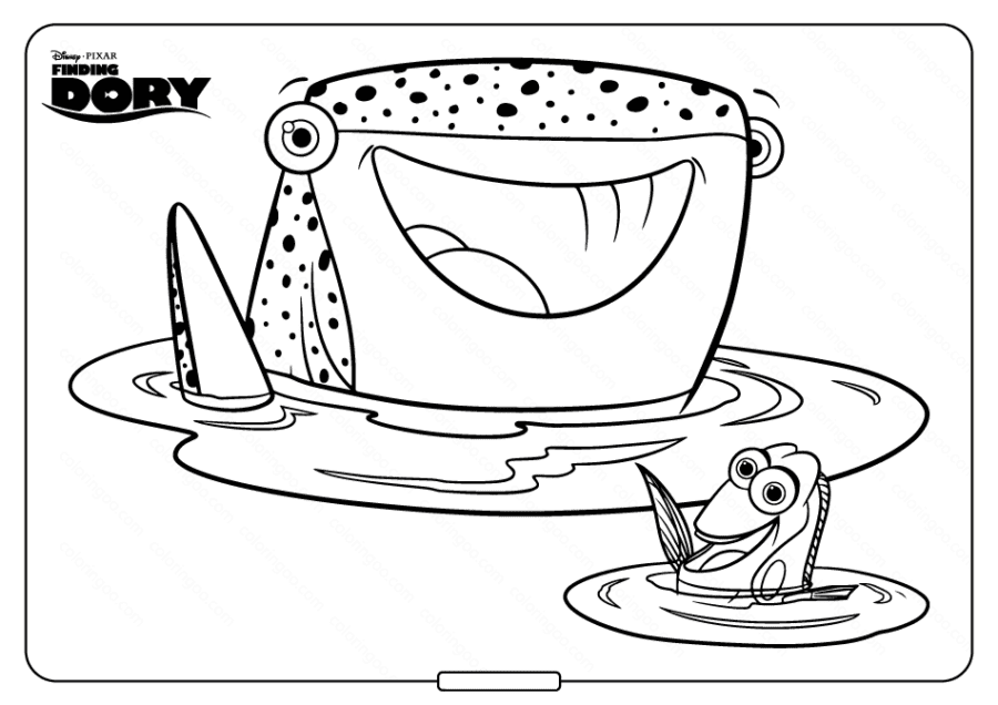 Finding Dory Coloring Pages