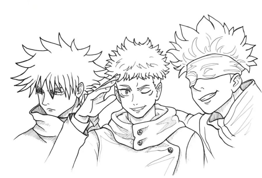 Jujutsu Kaisen Coloring Page for Kids