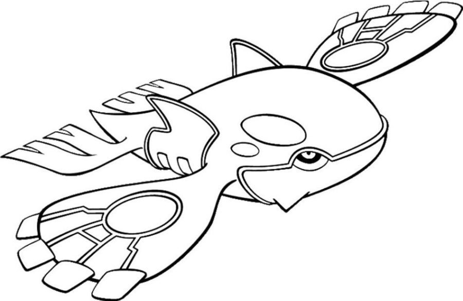 Kyogre Coloring Page