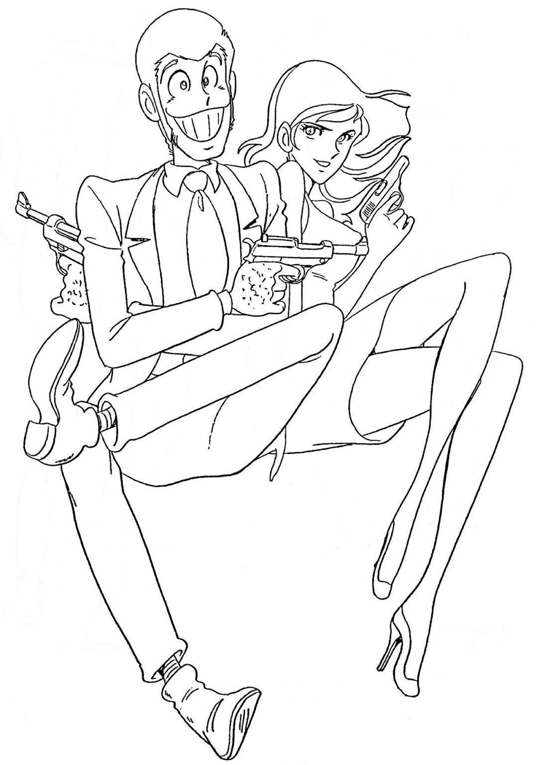 coloring pages of lupin iii the first