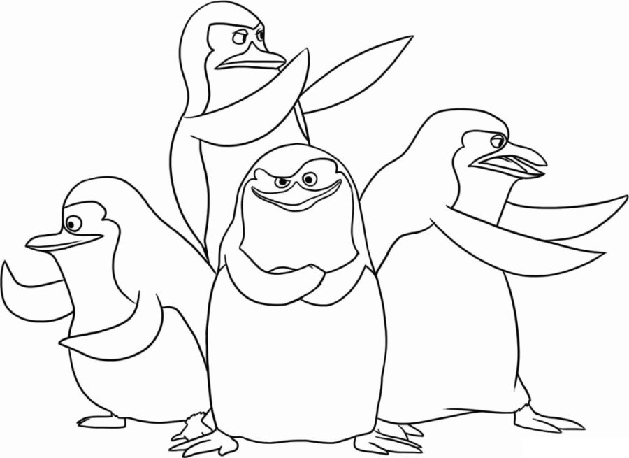 Madagascar Penguins Coloring Pages