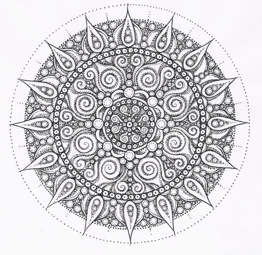 beautiful mandala art Coloring Pages