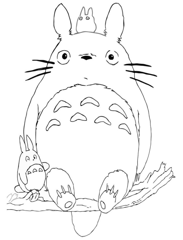 My Neighbor Totoro Coloring Page Printable Best coloring page