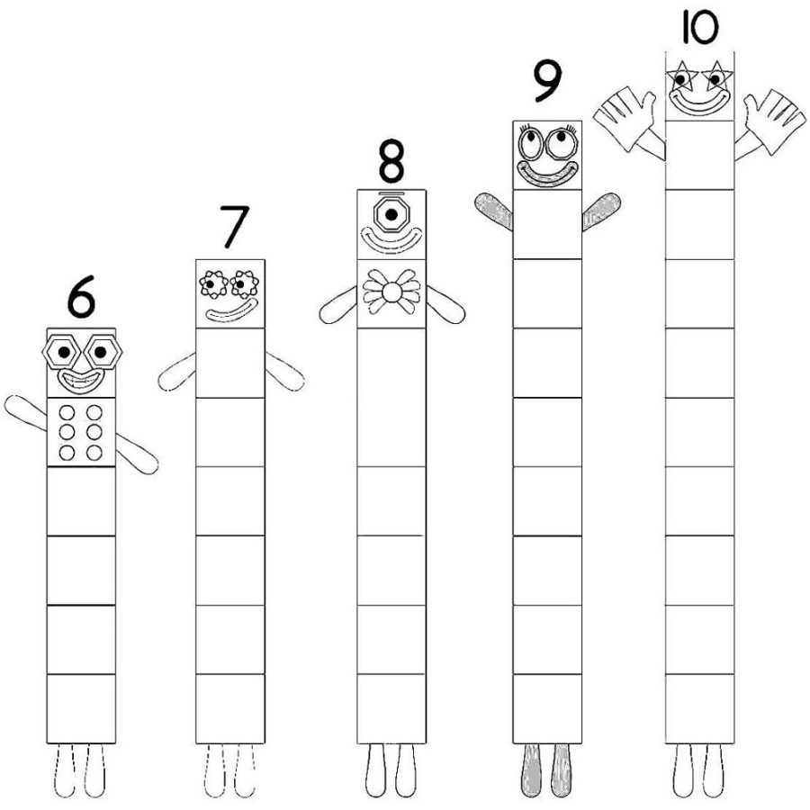 Number Blocks Coloring Pages 8