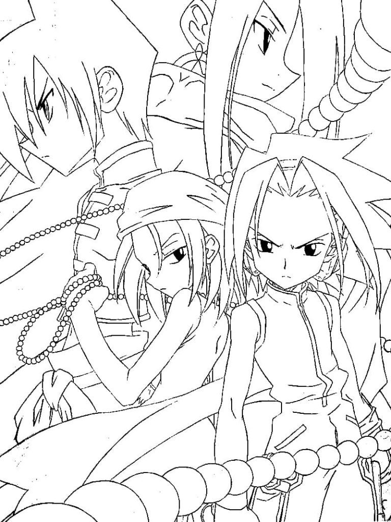 Shaman King Characters Coloring Pages