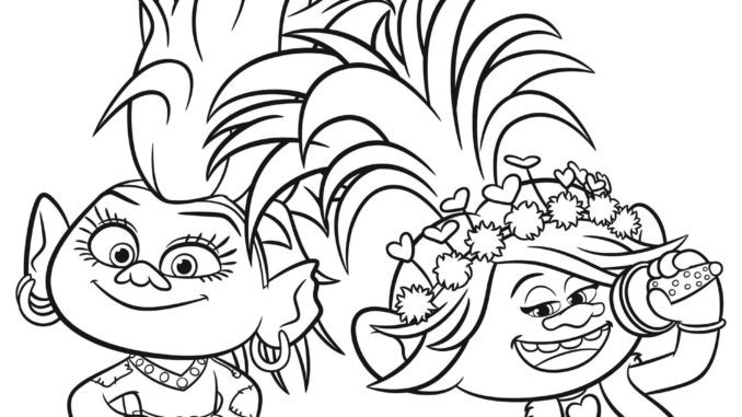 Trolls 2 Coloring Pages & book for kids | Best Trolls Coloring pages