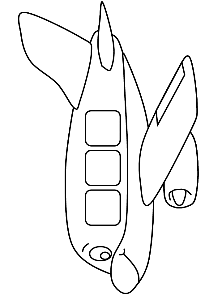 Airplane Face Coloring Pages