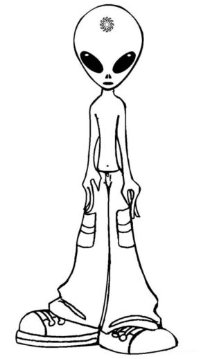 Alien Printable Coloring Pages & coloring book.