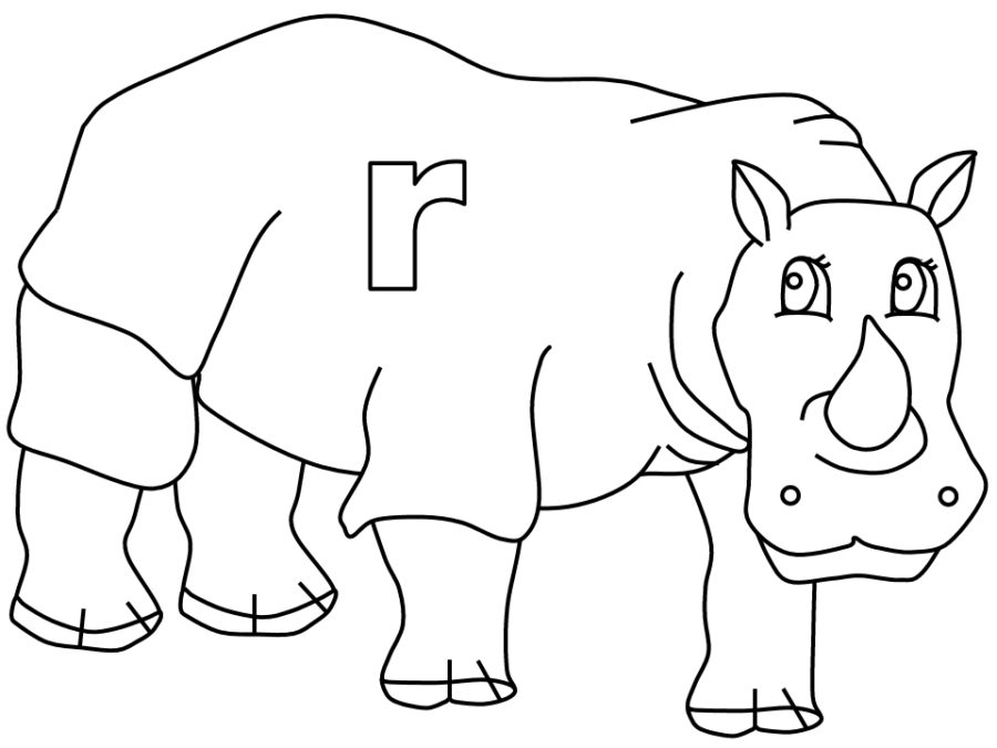 Alphabet Letter R Coloring Pages