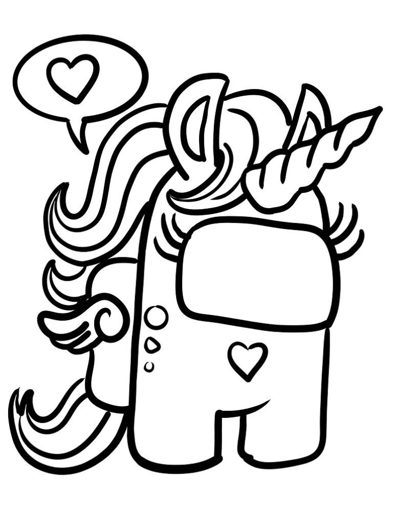 Unicorn Horse Coloring Page & coloring book.