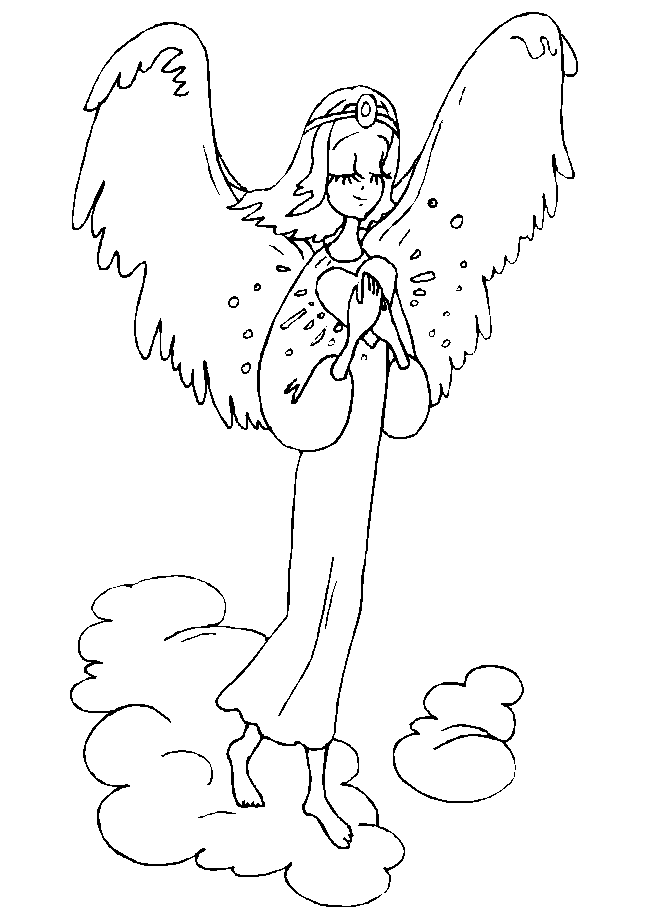 Angel Bible Coloring Page