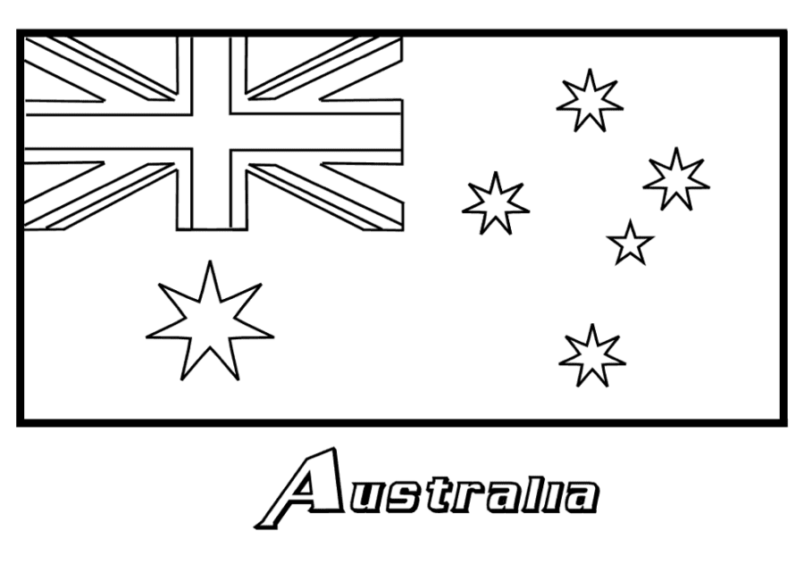 Australia Flag Coloring Page