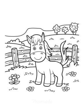 Baby Horse Coloring Pages for Kids & book for kids.