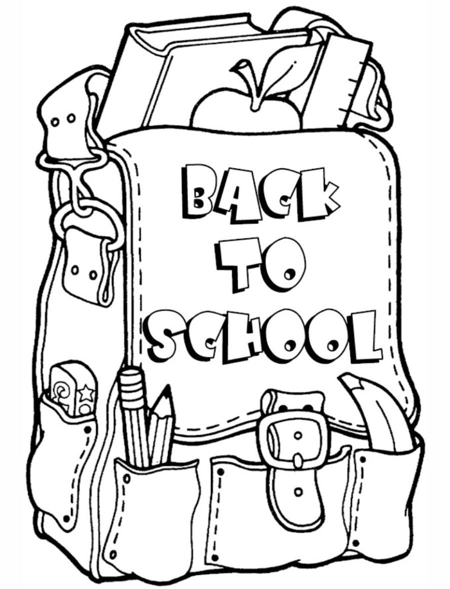 back to school coloring page