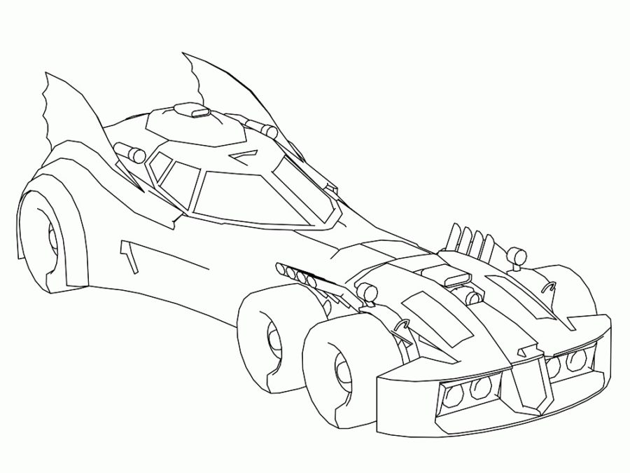 batman car coloring pages