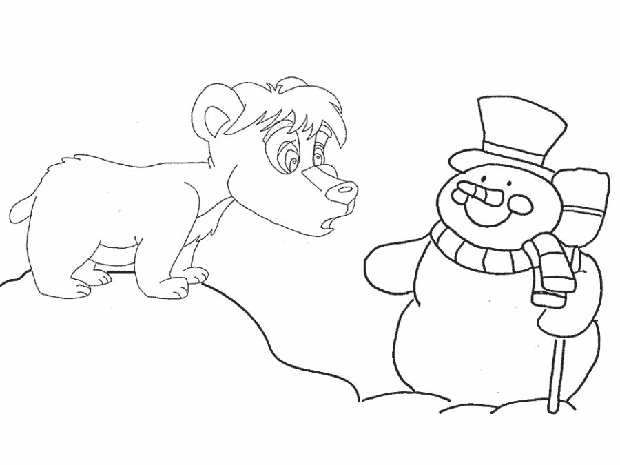 Baby Bear Coloring Pages