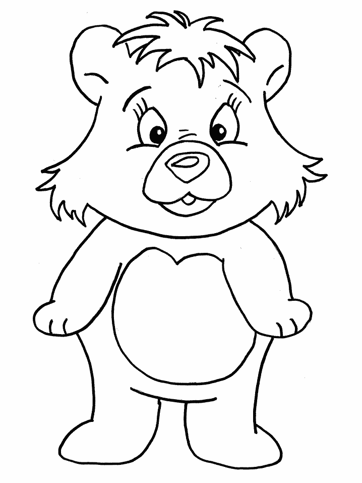 Cute baby Bear Coloring Pages