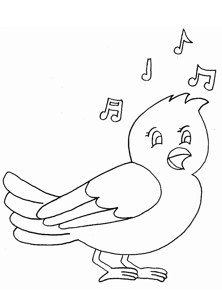 Bird Song Animals Coloring Pages