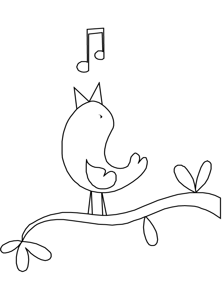 Birds Sing Animals Coloring Pages coloring page & book for kids.