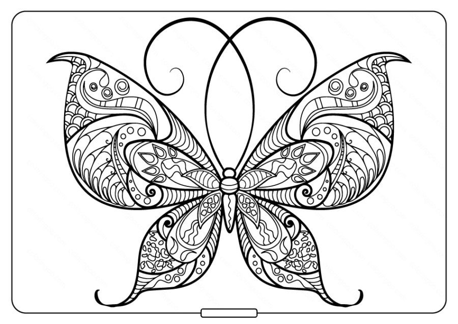 butterfly mandala coloring pages